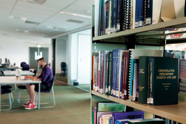 Students in library